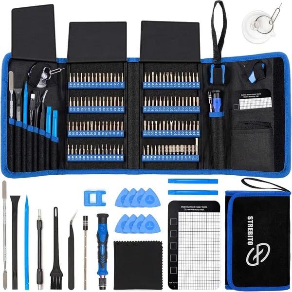 STREBITO 142-Piece Precision Screwdriver Set Guide Cover