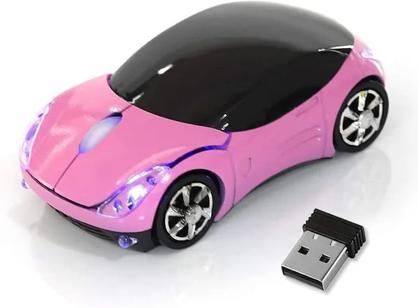 HuGuWdy Pink Wireless Car Mouse: Cute, Compact Cover