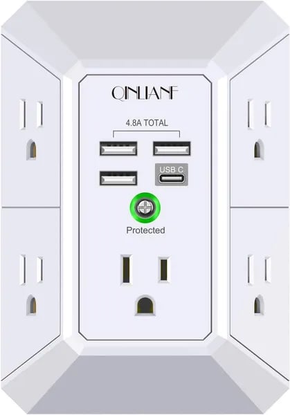 Upgrade Your Outlets: QINLIANF 5-Outlet Wall Charger Cover