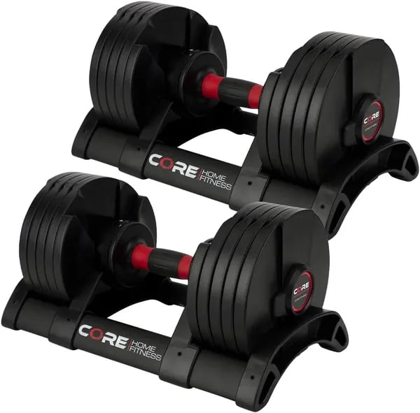 Core Home Fitness Adjustable Dumbbell Review Unpacked Cover