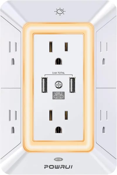 Upgrade Your Space with POWRUI 6-Outlet Extender Cover
